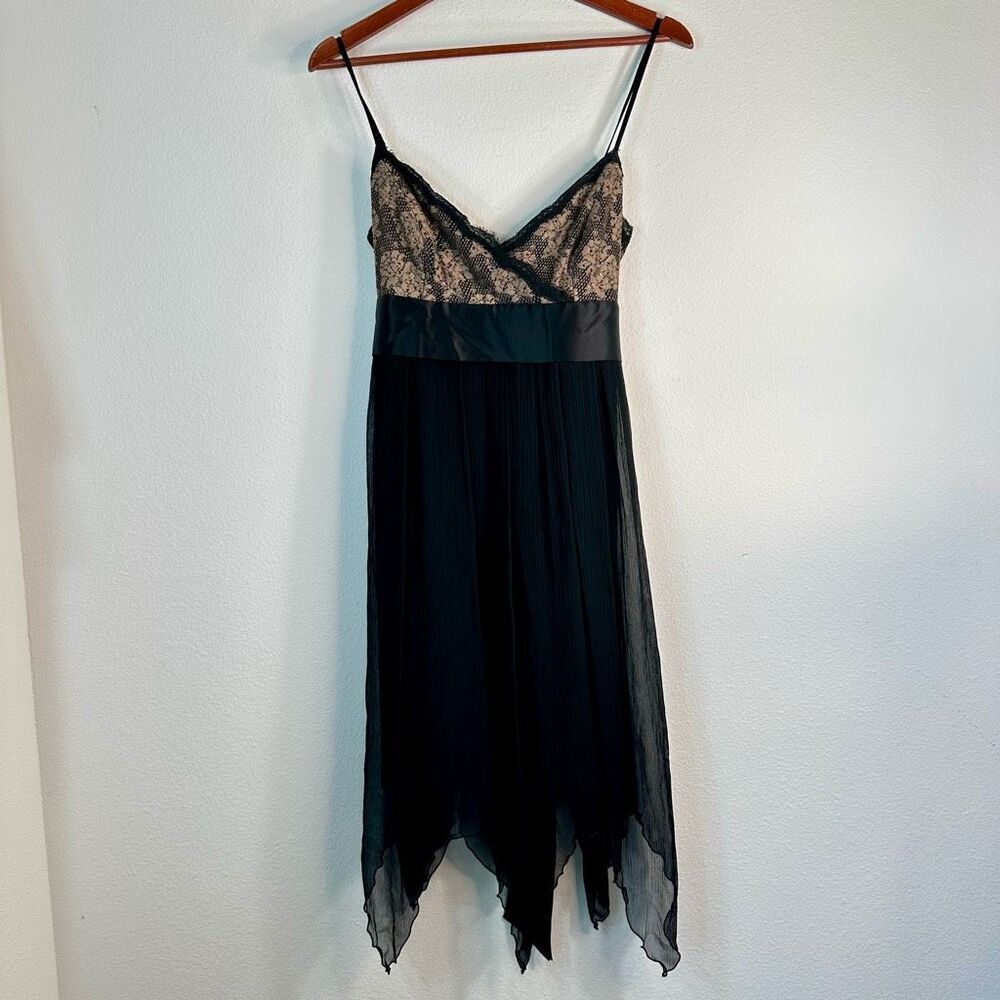 Vintage Papell Boutique‎ Evening Asymmetric Silk Blend Dress Fairycore Women's 8